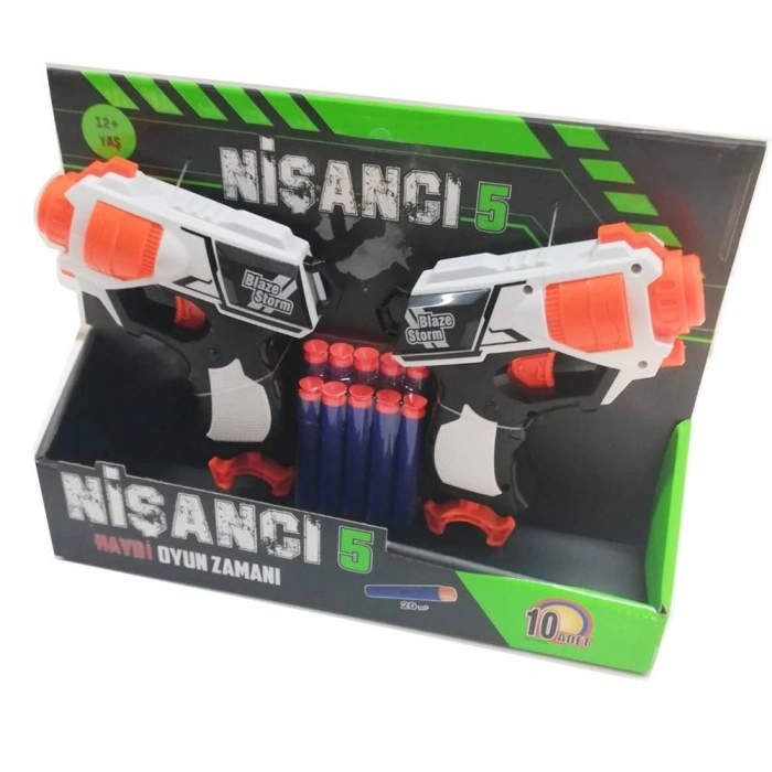 Nişancı Oyuncak Silah Sünger Atan 2li