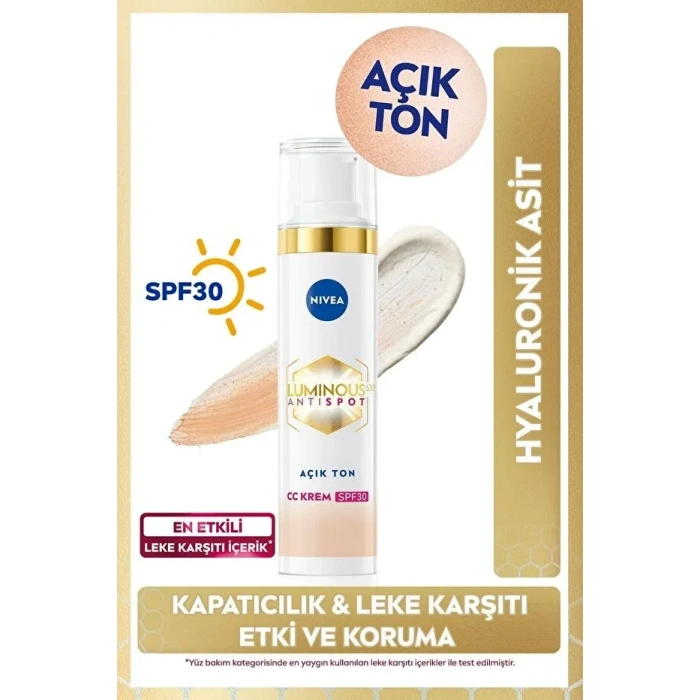 NIVEA Luminous630 CC Krem Açık Ton 40 ml