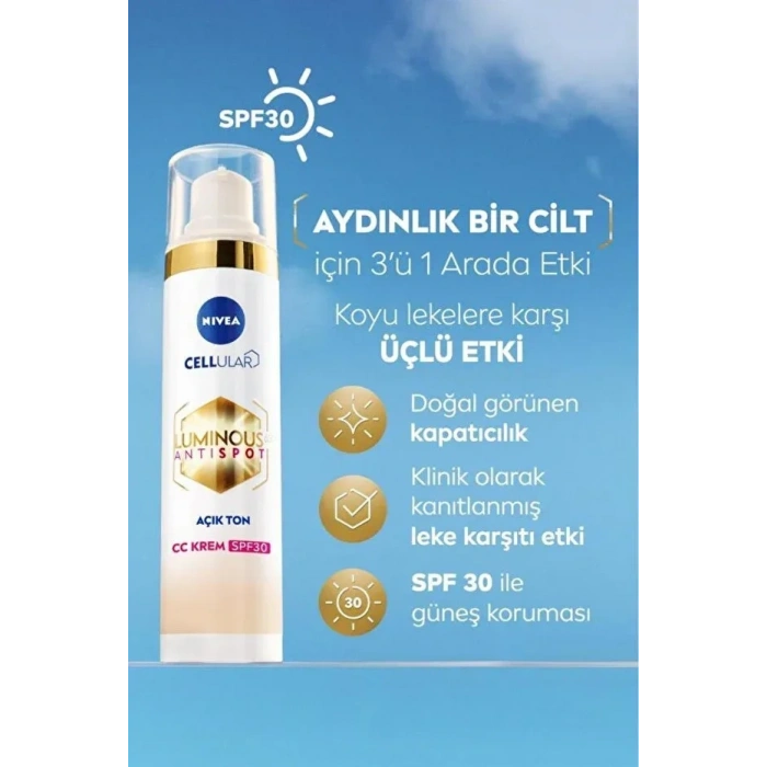 NIVEA Luminous630 CC Krem Açık Ton 40 ml