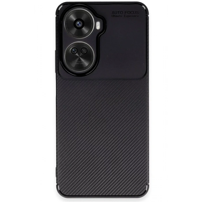 Huawei Nova 12 SE Kılıf Auto Focus Karbon Kapak - Siyah