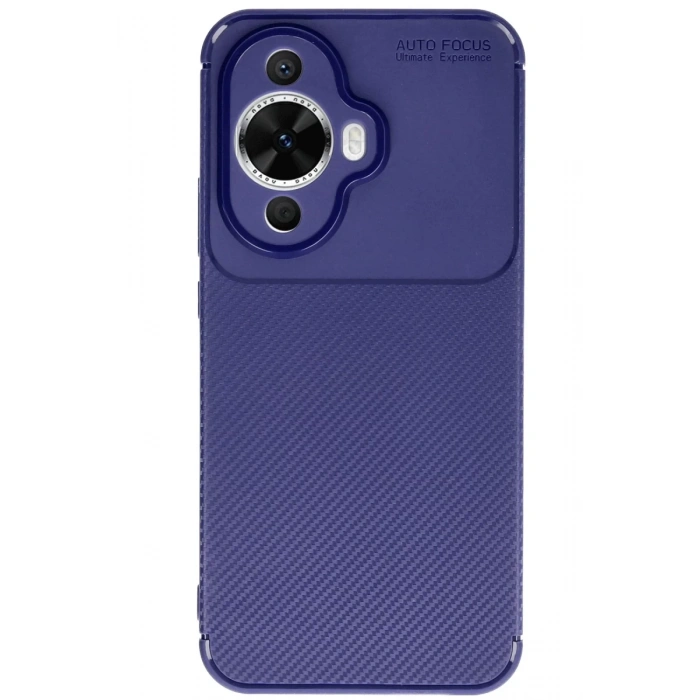 Huawei Nova 12S Kılıf Auto Focus Karbon Kapak - Lacivert