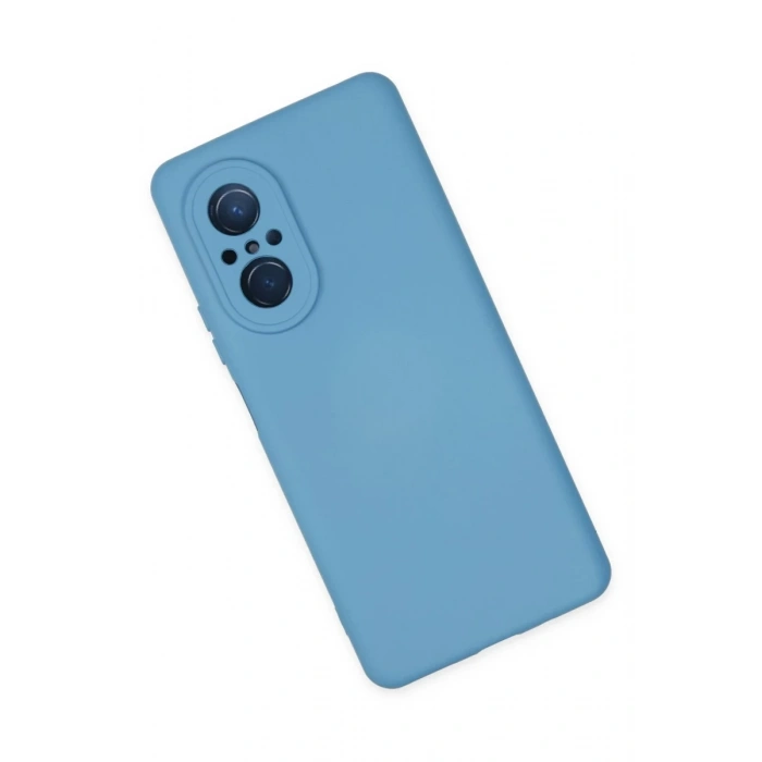 Huawei Nova 9 SE Kılıf Nano içi Kadife Silikon - Mavi