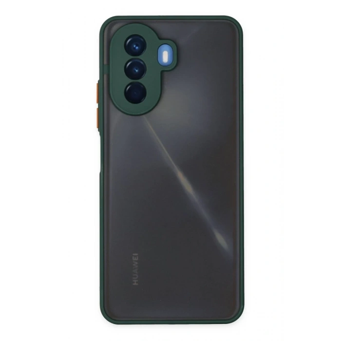 Huawei Nova Y70 Kılıf Montreal Silikon Kapak - Yeşil