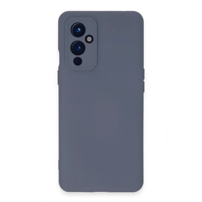 One Plus 9 Kılıf Nano içi Kadife Silikon - Gri