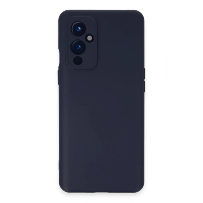 One Plus 9 Kılıf Nano içi Kadife Silikon - Lacivert