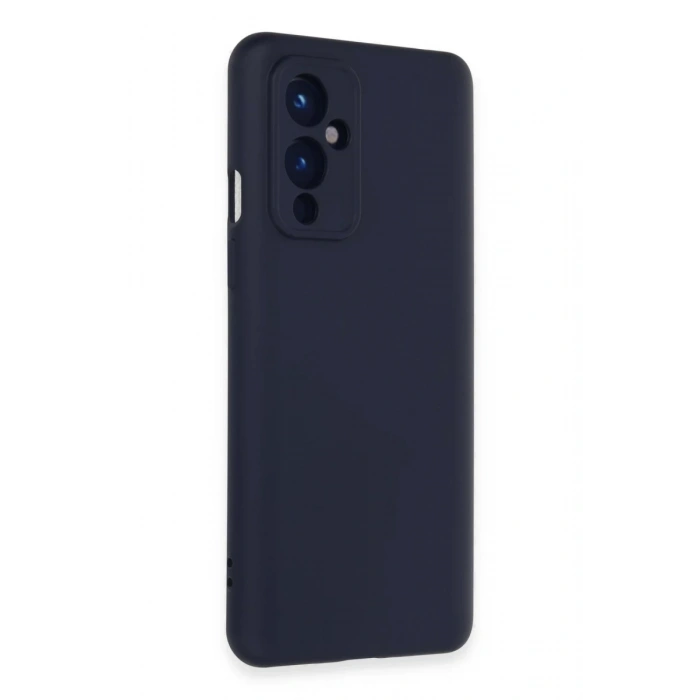 One Plus 9 Kılıf Nano içi Kadife Silikon - Lacivert