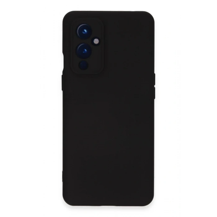 One Plus 9 Kılıf Nano içi Kadife Silikon - Siyah
