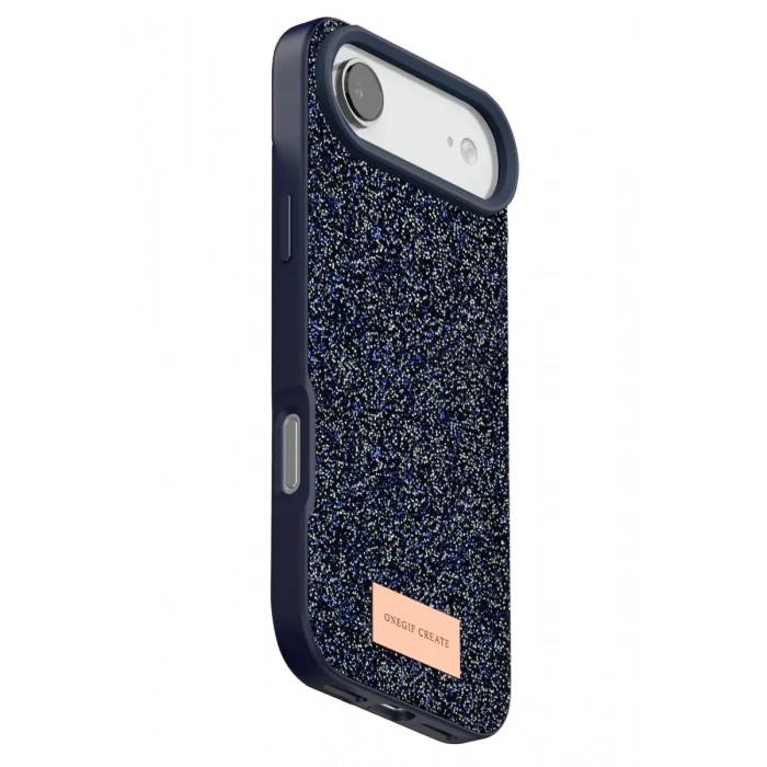Onegif Apple iPhone 17 Air Uyumlu Bright Simli Kapak - Mavi