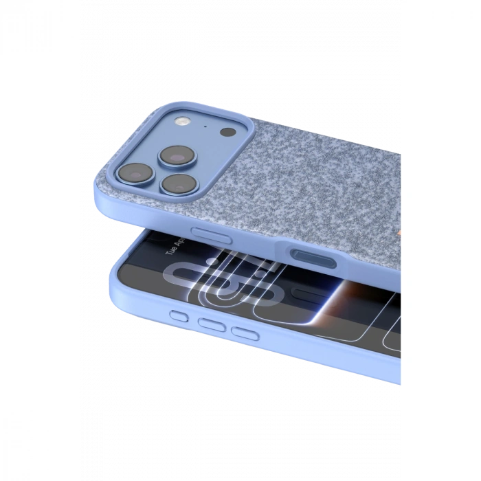 Onegif Apple iPhone 18 Pro Max Uyumlu Bright Simli Kapak - Mavi