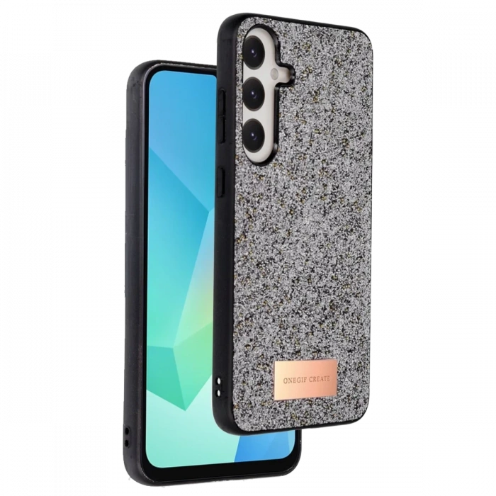 Onegif Samsung Galaxy A26 Bright Simli Kapak - Gümüş