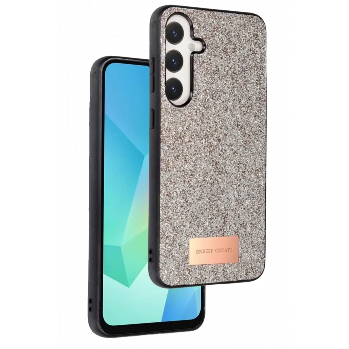 Onegif Samsung Galaxy A36 Bright Simli Kapak - Gold