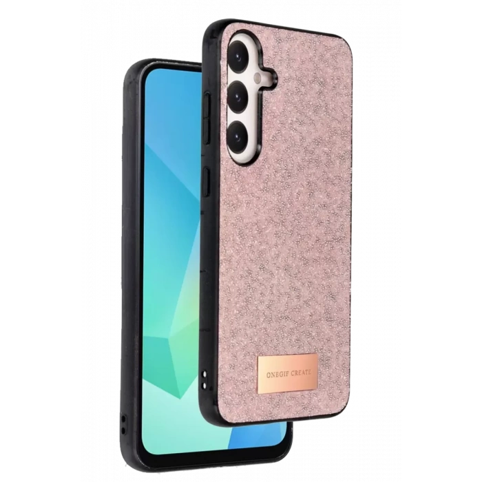 Onegif Samsung Galaxy A36 Bright Simli Kapak - Pembe