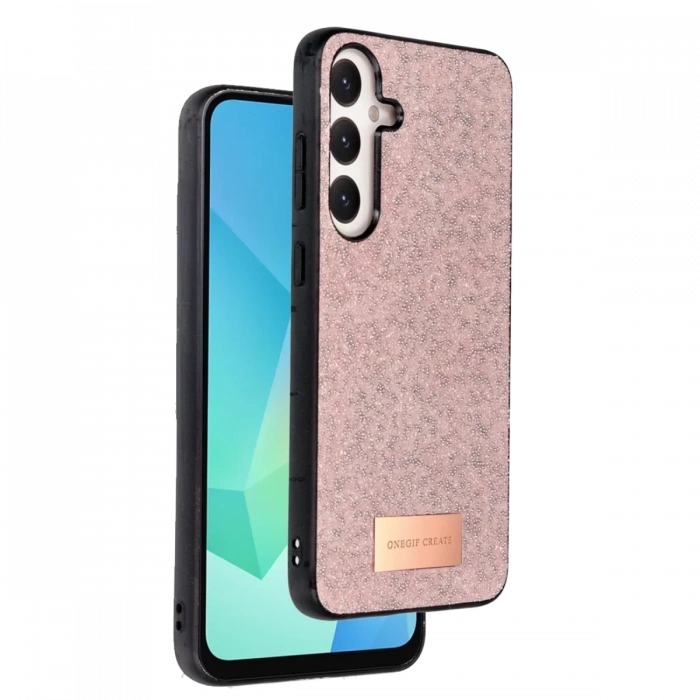 Onegif Samsung Galaxy A36 Bright Simli Kapak - Pembe