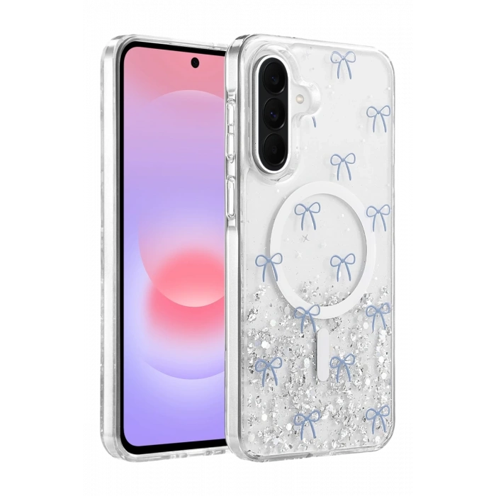 Onegif Samsung Galaxy A56 Misk Simli Magsafe Kapak - Desen 3
