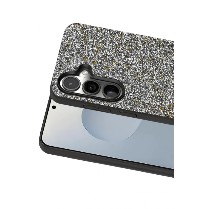 Onegif Samsung Galaxy S25 Bright Simli Kapak - Gold