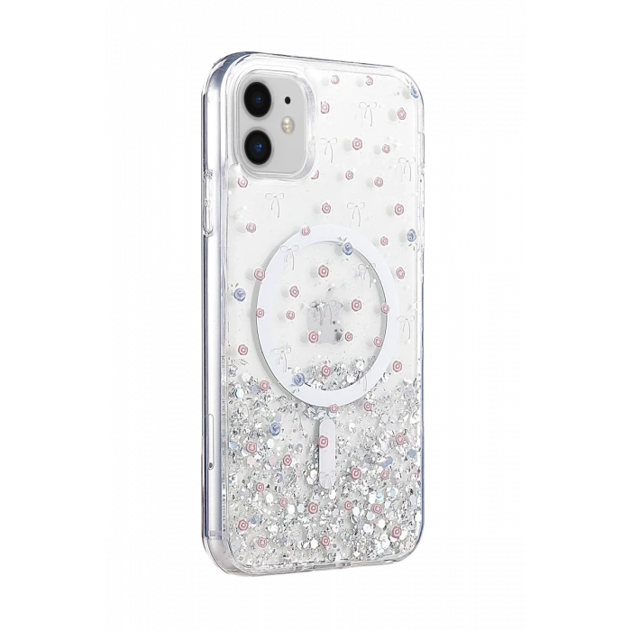 Onegif Apple iPhone 11 Misk Simli Magsafe Kapak - Desen 1