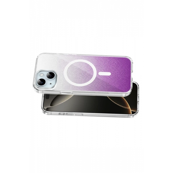 Onegif Apple iPhone 14 Sora Simli Magsafe Kapak - Mor