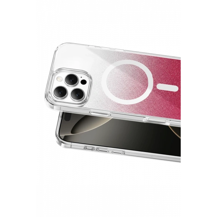 Onegif Apple iPhone 16 Pro Max Sora Simli Magsafe Kapak - Kırmızı