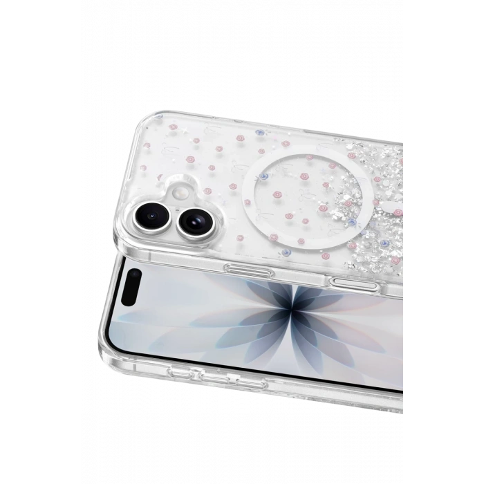 Onegif Apple iPhone 17 Misk Simli Magsafe Kapak - Desen 1