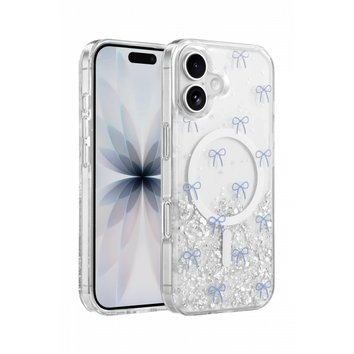 Onegif Apple iPhone 17 Misk Simli Magsafe Kapak - Desen 3