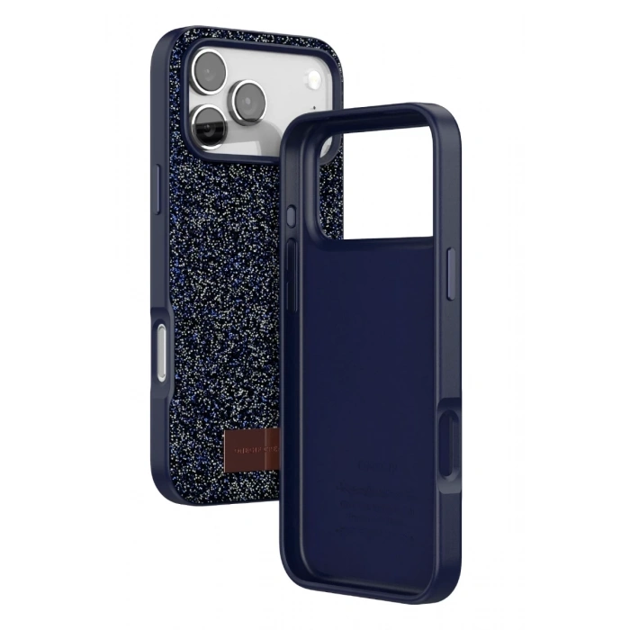 Onegif Apple iPhone 17 Pro Bright Simli Kapak - Mavi