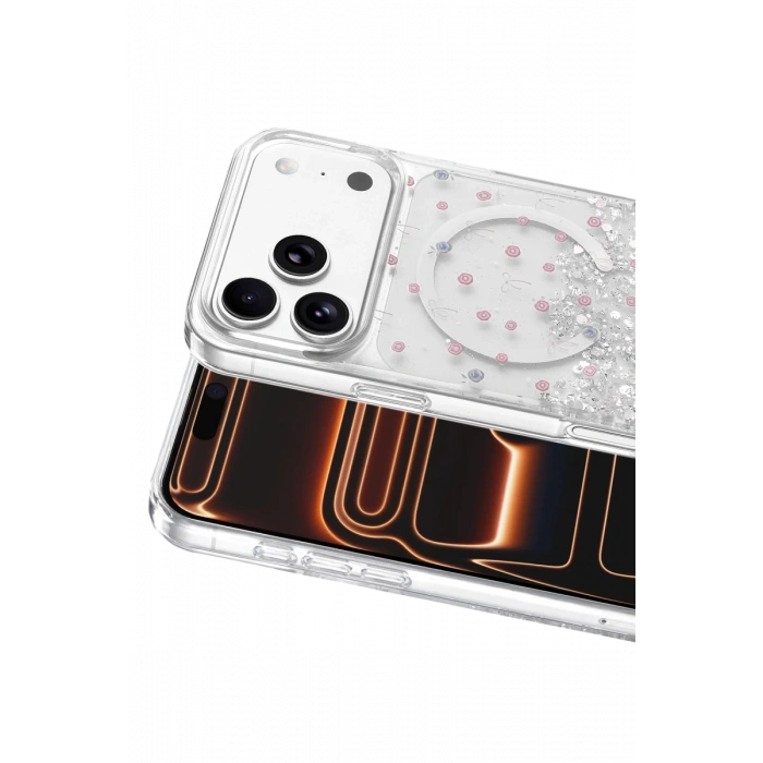 Onegif Apple iPhone 17 Pro Misk Simli Magsafe Kapak - Desen 1