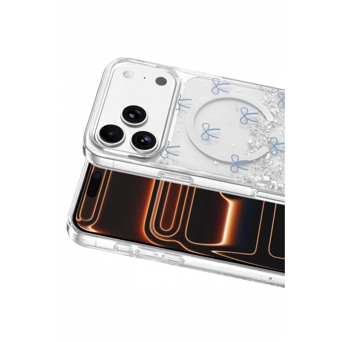 Onegif Apple iPhone 17 Pro Misk Simli Magsafe Kapak - Desen 3