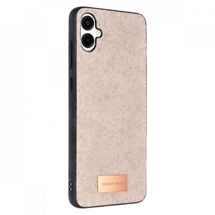 Onegif Samsung Galaxy A06 Uyumlu Bright Simli Kapak - Pembe