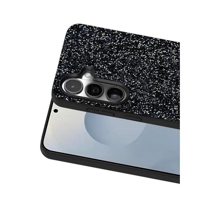 Onegif Samsung Galaxy S25 Plus Uyumlu Bright Simli Kapak - Siyah