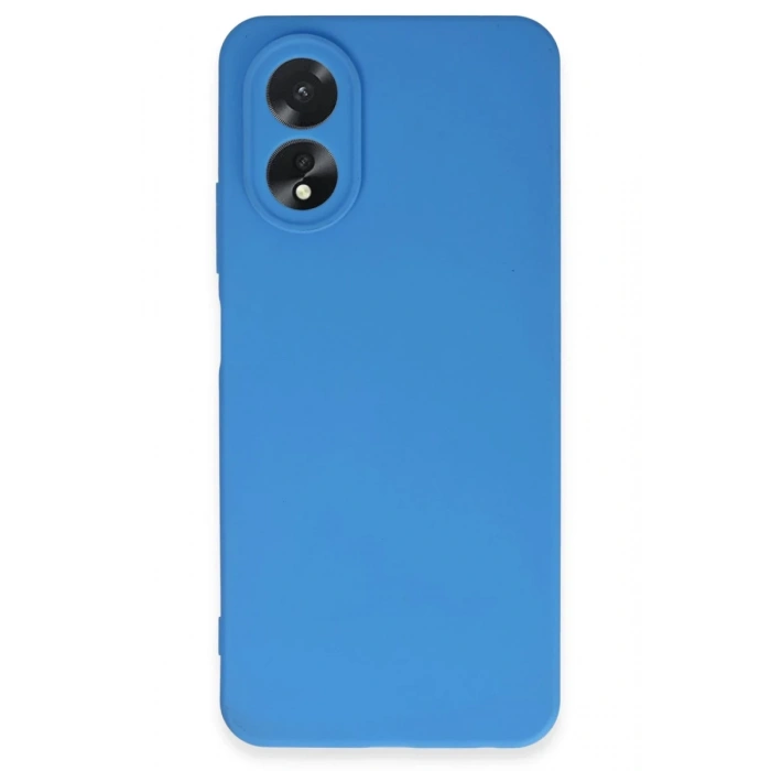 Oppo A38 Uyumlu Kılıf First Silikon - Mavi