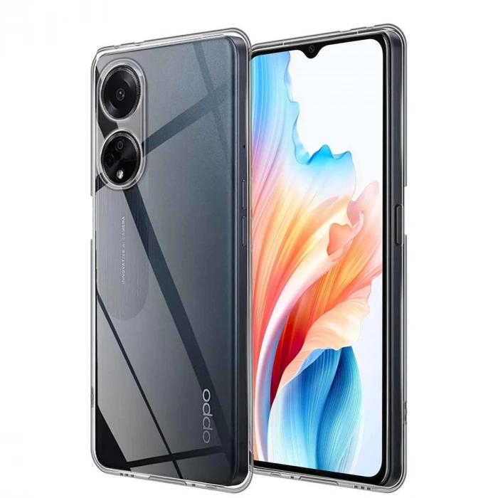Oppo A38 Uyumlu Kılıf Lüx Şeffaf Silikon
