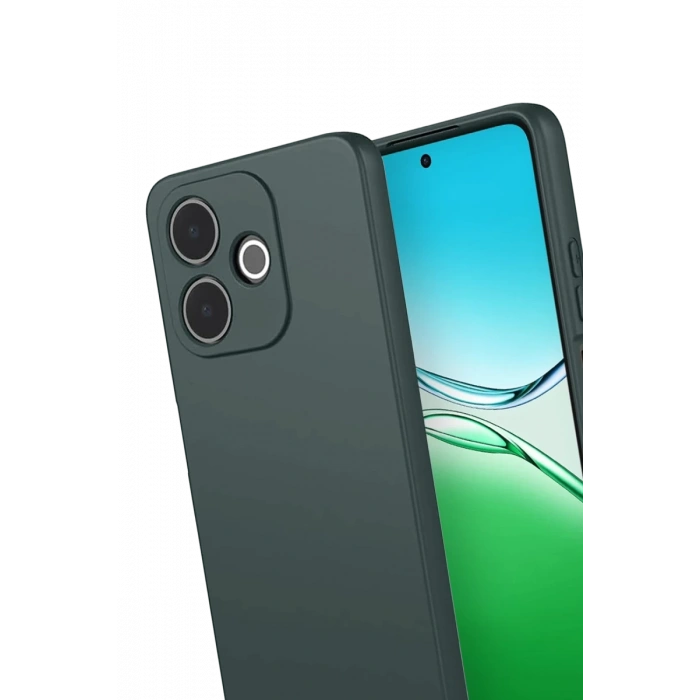 Oppo A5 Pro 4G Uyumlu First Silikon - Koyu Yeşil