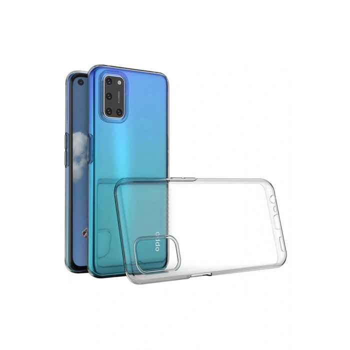 Oppo A52 Uyumlu Kılıf Lüx Şeffaf Silikon