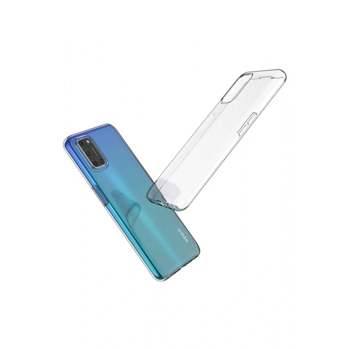 Oppo A52 Uyumlu Kılıf Lüx Şeffaf Silikon