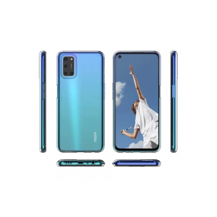Oppo A52 Uyumlu Kılıf Lüx Şeffaf Silikon