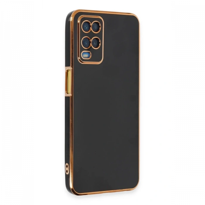 Oppo A54 4G Kılıf Volet Silikon - Siyah