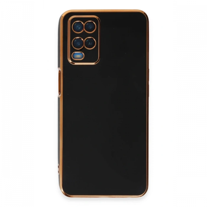 Oppo A54 4G Kılıf Volet Silikon - Siyah