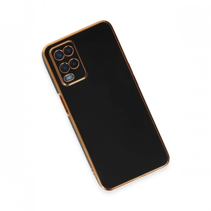 Oppo A54 4G Kılıf Volet Silikon - Siyah