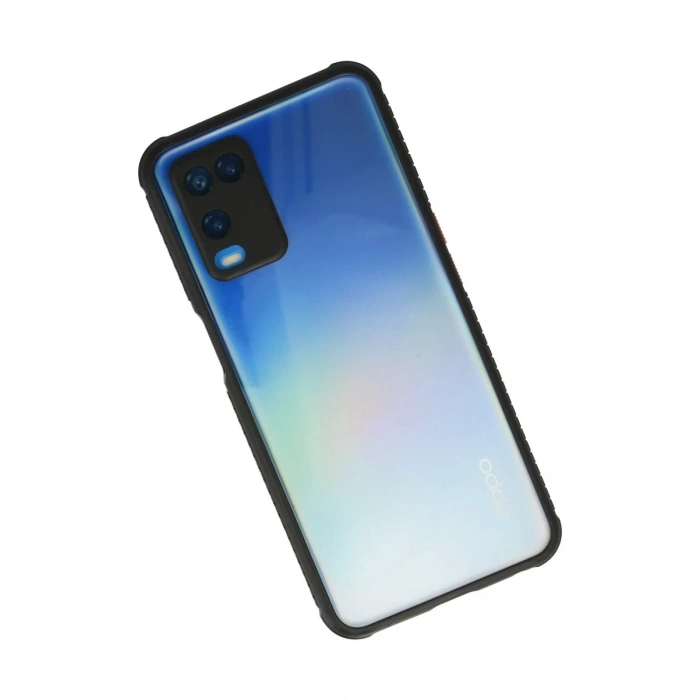 Oppo A54 4G Uyumlu Kılıf Miami Şeffaf Silikon - Siyah