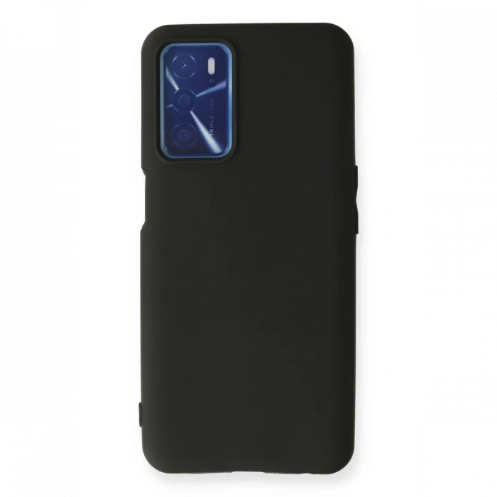 Oppo A55 Kılıf First Silikon - Siyah