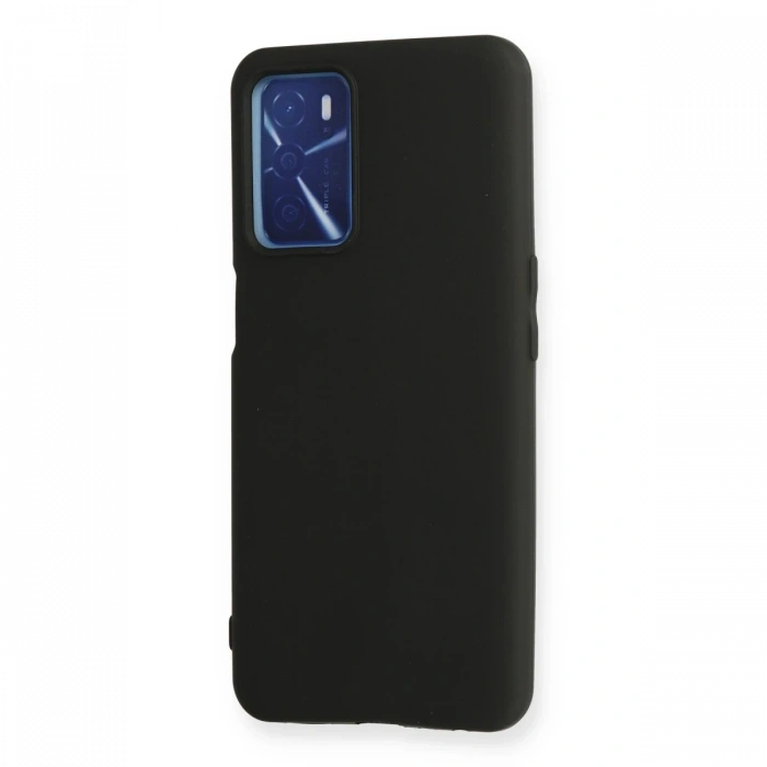 Oppo A55 Kılıf First Silikon - Siyah