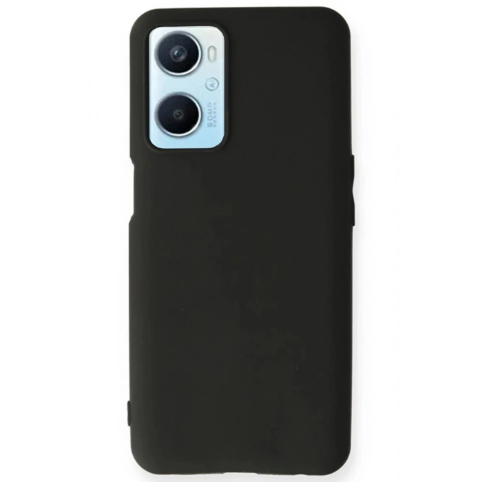 Oppo A96 Uyumlu Kılıf First Silikon - Siyah