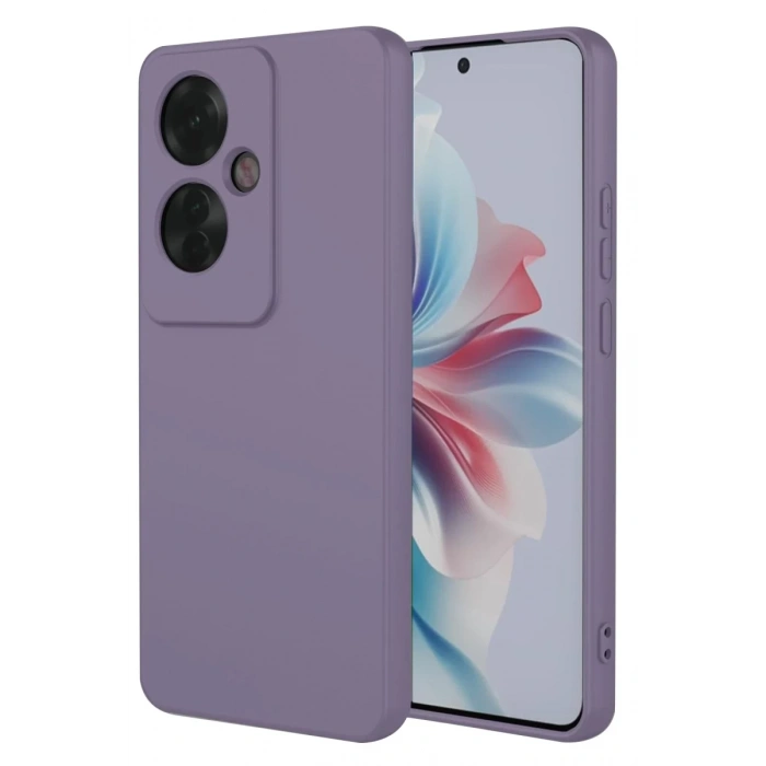 Oppo Reno 11F Uyumlu Kılıf First Silikon - Lila