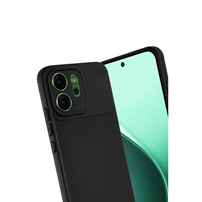 Oppo Reno 14 Uyumlu Auto Focus Karbon Kapak - Siyah