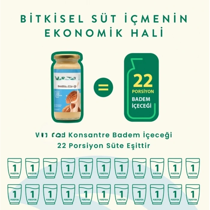 Organik Badem Sütü Konsantresi 240 Gr