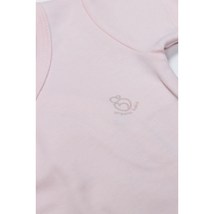 Organik Natural Basic Style Kruvaze Uzun Kol Body BS17102 Pembe