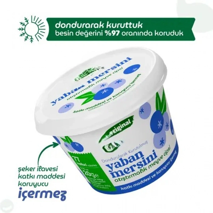 Original Yaban Mersini Atıştırmalık Meyve Cipsi 20gr