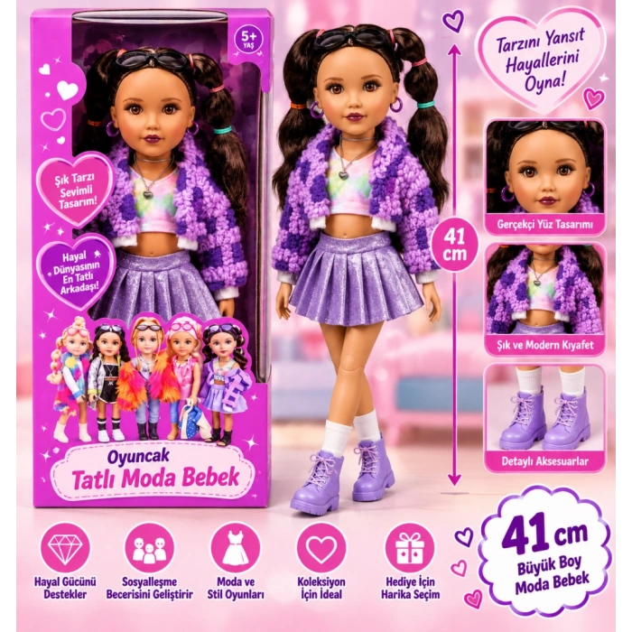Oyuncak Tatlı Moda Bebek 41 cm