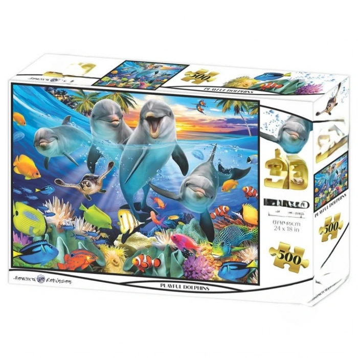 Oyuncu Yunuslar 500 Parça Yetişkin Puzzle