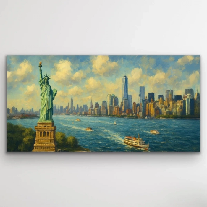 Özgürlük Heykeli Kanvas Tablo 60x120cm